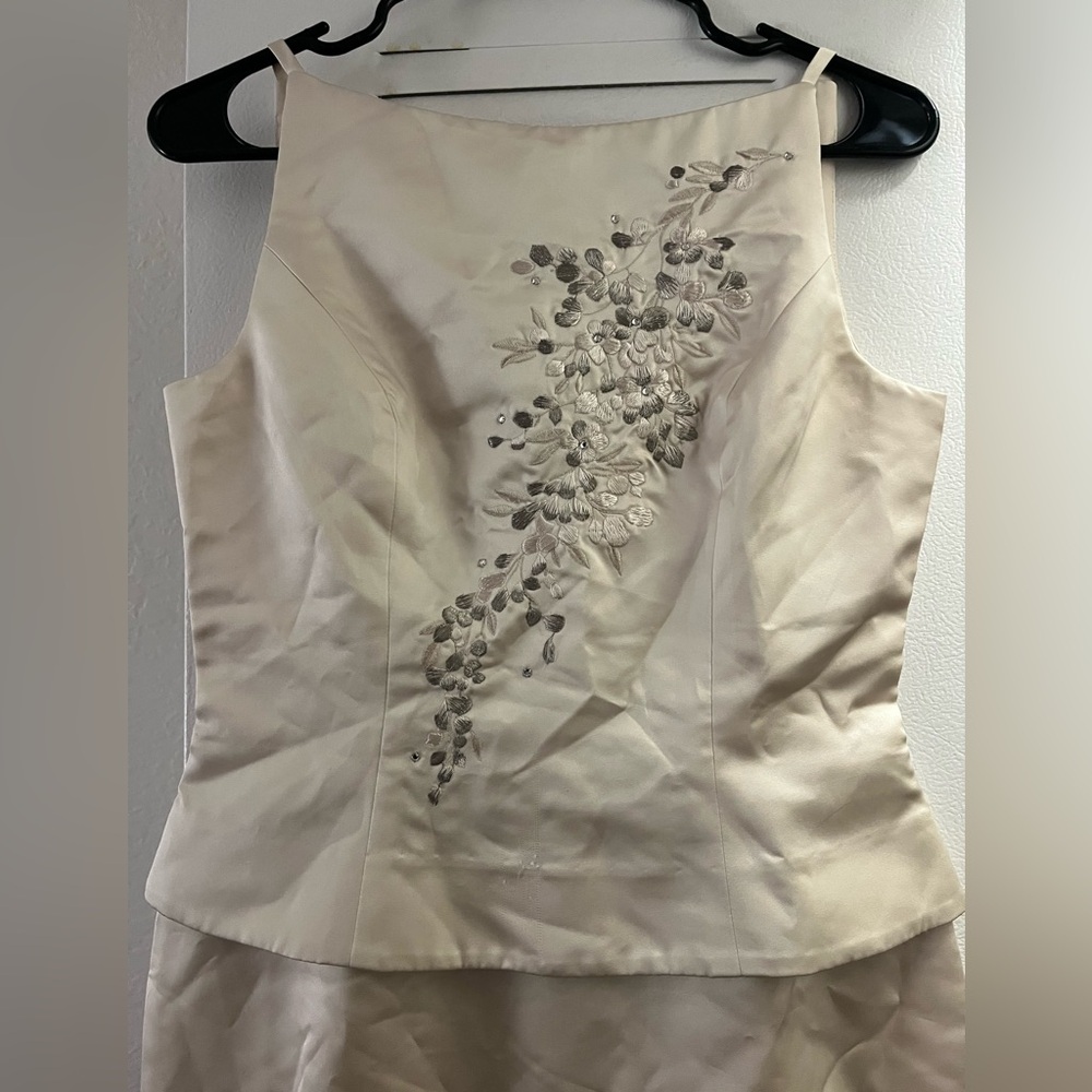 Cream Sleeveless Dress